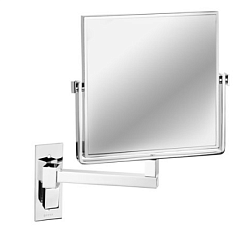 Настенное косметическое зеркало для ванной квадратное, 19 см, хром, Geesa 911080 Geesa