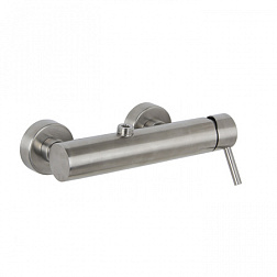 Настенный смеситель без излива Spillo Steel стальной цвет, без лейки, Fima Carlo Frattini F3075INOX Fima Carlo Frattini