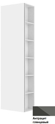 Шкаф-колонна Plan 48х30х175 см, антрацит глянцевый, с боковыми полками, левый, подвесной монтаж, Keuco 32932110001 Keuco