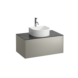 Модуль под раковину Sonar 77,7х45,7х34,1 см, титан/nero marquina (керамический столешница), система push-to-open, Laufen 4.0541.5.034.142.1 Laufen