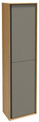Шкаф-колонна Rythmik pure 40х25х150 см, матовый серо-коричневый, 3 стеклянные полочки и 1 из цельного дерева, правый, подвесной монтаж, Jacob Delafon EB1774D-M65 Jacob Delafon