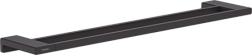Горизонтальный полотенцедержатель AddStoris 64,8 см, матовый, двойной, цвет черный, Hansgrohe 41743670 Hansgrohe