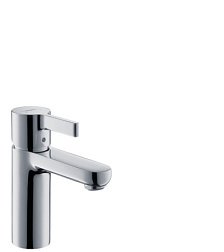 Смеситель для умывальника Metris S неповоротный излив, с донным клапаном, Hansgrohe 31060000 Hansgrohe