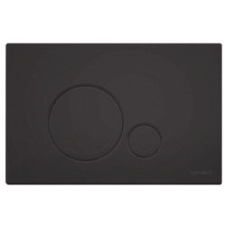 Клавиша смыва DuraSystem матовый, круглые кнопки, пластик, механическая, черная, Duravit WD5010031000/WF5120131010 Duravit