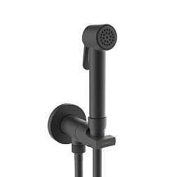 Встраиваемый гигиенический душ Paloma Brass матовый, одноэлементный, металл, чёрный цвет, Bossini E34007B.073 Bossini