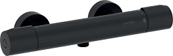 Настенный смеситель без излива Metro чёрный цвет, без лейки, термостат, Jacob Delafon E24394-BL Jacob Delafon