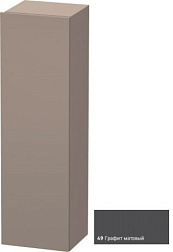 Шкаф-колонна DuraStyle 40х36х140 см, фронт - графит матовый, корпус -  базальт матовый, правый, подвесной монтаж, Duravit DS1219R4943 Duravit