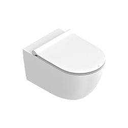 Подвесной унитаз Sfera 35х55 см, покрытие twinglaze+, безободковый, с сиденьем, тихий смыв, Catalano 0511550021 Catalano