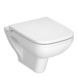Подвесной унитаз S20 36х52 см, квадратный, безободковый, без сиденья, Vitra 7508B003-0075 Vitra
