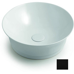 Накладная раковина Idea 42х42х15 см, круглая, санфарфор, черный матовый, White Ceramic W1030705 White Ceramic