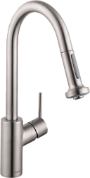 Смеситель для кухни с выдвижной лейкой Talis M52  2 режима, стальной цвет, Hansgrohe 73863800 Hansgrohe