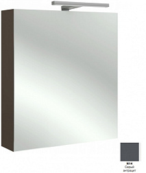 Зеркало Odeon Up 60х65 см, левосторонний, розетка, серый антрацит, с подсветкой, Jacob Delafon EB795GRU-N14 Jacob Delafon