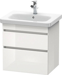 Модуль под раковину DuraStyle 58х44,8х61 см, белый глянцевый, 2 ящика, Duravit DS648002222 Duravit