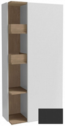 Шкаф-колонна Terrace 75х35х150 см, подсветка, 2 розетки, 3 полки, 2 ящика, черный глянцевый, правый, подвесной монтаж, Jacob Delafon EB1741DRU-274 Jacob Delafon