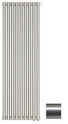 Отопительный дизайн-радиатор Эстет 40,5х120 см, 9 секций, сатин, двухрядный глухой, Сунержа 071-0312-1209 Сунержа