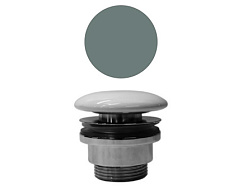 Сливной набор для раковины Color-elements с открытым сливом, цвет агава, серый цвет, без перелива, GSI PVC04 GSI