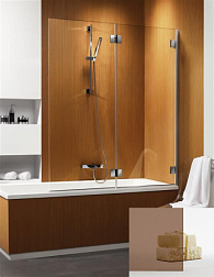 Шторка для ванны Carena PND I 130х150 см, петли справа, стекло коричневое, цветная, гармошка, Radaway 202201-108R Radaway