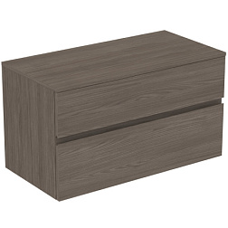 Модуль под раковину Finesse 100,2х50,5х55,8 см, со столешницей, темный вяз (натуральный шпон), Ideal Standard E3435UR Ideal Standard