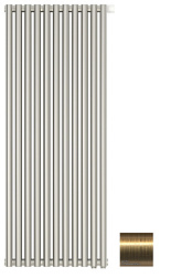 Отопительный дизайн-радиатор Эстет 49,5х120 см, 11 секций, состаренная латунь, двухрядный глухой, Сунержа 051-0312-1211 Сунержа