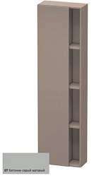 Шкаф-колонна DuraStyle 50х24х180 см, корпус-базальт матовый, фронт-бетонно-серый матовый, левый, подвесной монтаж, Duravit DS1248L0743 Duravit