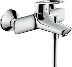 Настенный смеситель Novus Loop неповоротный излив, с выходом на душ (без лейки), Hansgrohe 71340000 Hansgrohe
