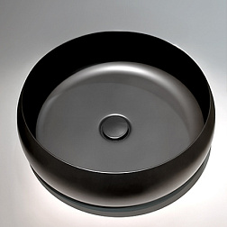 Накладная раковина BetteCraft 45х45х12 см, грязеотталкивающее покрытие BetteGlasur® Plus, сталь, черный матовый, Bette A241-400 PW Bette