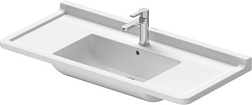 Подвесная раковина Starck 3 105х48,5х19 см, с 1 отв. под смеситель, wondergliss, санфарфор, Duravit 03041000001 Duravit
