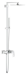 Душевая система без излива Euphoria Cube 1 режим, 23 см, square, верхний душ, с лейкой, Grohe 23147001 Grohe