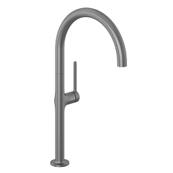 Смеситель для кухни Reef брашированная, поворотный излив, стальной цвет, Kludi 50803N275 Kludi
