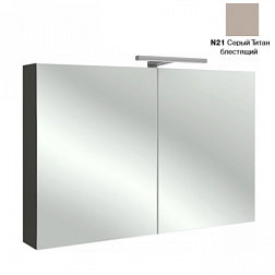 Зеркало 100х65 см, серый титан блестящий, с подсветкой, Jacob Delafon EB1365-N21 Jacob Delafon