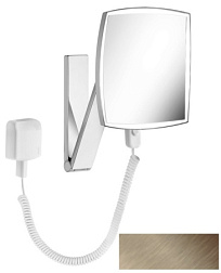 Настенное косметическое зеркало для ванной iLook_move square, управление через кабель, 1 цвет, бронза, с подсветкой, Keuco 17613039001 Keuco