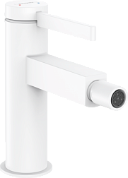 Смеситель для биде Finoris матовый, белый цвет, с донным клапаном, Hansgrohe 76200700 Hansgrohe