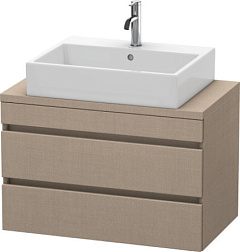 Модуль под раковину DuraStyle 80х47,8х51,2 см, без консоли, лен, 2 ящика, Duravit DS530707575 Duravit
