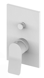 Встраиваемый в стену смеситель без излива Tilt девиатор кнопка, матовый, 2 функции, белый цвет, Paffoni TI015BO/M Paffoni