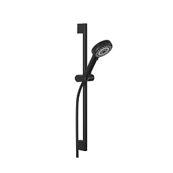 Душевой гарнитур Dive матовый. штанга 60см, d лейки 10,7см, 3 режима ручной лейки, чёрный цвет, Kludi 6863039-00 Kludi