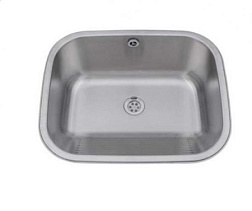 Стиральная мойка Nofer 55х45 см, из нержавеющей стали, с отделкой передней стенки, Nofer 13032.S Nofer