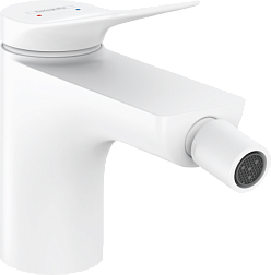 Смеситель для биде Vivenis матовый, белый цвет, с донным клапаном, Hansgrohe 75200700 Hansgrohe