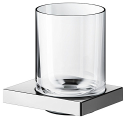 Настенный стакан Edition 90 хрустальный стакан, хром, с держателем, Keuco 19150019000 Keuco