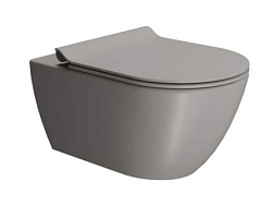 Подвесной унитаз Color-elements 36х55 см, swirlflush, цвет tortora matt, dualglaze, без крепежа в комплекте, безободковый, без сиденья, GSI 881505 GSI