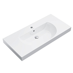 Подвесная раковина Buongiorno 100х48х17 см, санфарфор, с отв. под смеситель, Kerama Marazzi BG.wb.100 Kerama Marazzi