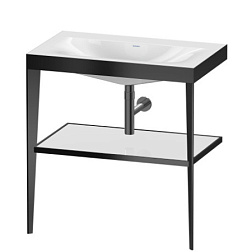 Раковина с консолью XViu 80х48х85 см, белый/черный матовый, Duravit XV4715NB285 Duravit