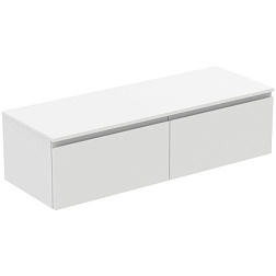 Модуль под раковину Finesse 140,2х50,5х37,8 см, 2 ящика (расположены рядом), со столешницей, белый матовый (лак), Ideal Standard E3432Y1 Ideal Standard