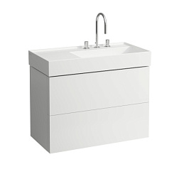 Модуль под раковину Kartell by laufen 88х45х60 см, белый матовый, 2 ящика, для раковины справа, система push-to-open, Laufen 4.0760.8.033.640.1 Laufen
