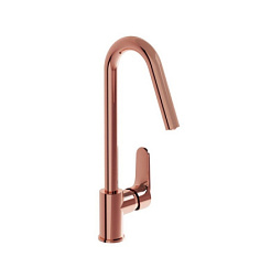 Смеситель для кухни Root Round поворотный излив, медь, Vitra A4274226EXP Vitra