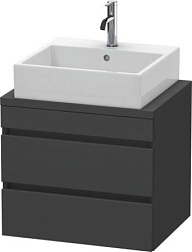 Модуль под раковину DuraStyle 60х47,8х51,2 см, без консоли, графит матовый, 2 ящика, Duravit DS530504949 Duravit