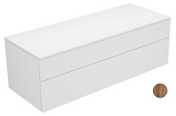 Тумба для ванной Edition 400 2 ящика, грецкий орех, подвесной монтаж 140х53,5х47,2 см, Keuco 31763680000 Keuco
