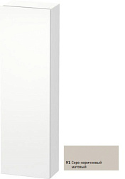 Шкаф-колонна DuraStyle 40х24х140 см, фронт - серо-коричневый, корпус -  белый матовый, правый, подвесной монтаж, Duravit DS1218R9118 Duravit