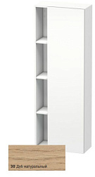 Шкаф-колонна DuraStyle 50х24х140 см, корпус-белый матовый, фронт-дуб натуральный, правый, подвесной монтаж, Duravit DS1238R3018 Duravit