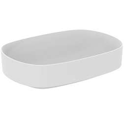 Накладная раковина Linda-X 55х38х13 см, без отверстия перелива, технология Diamatec®, санфарфор, белый матовый, Ideal Standard T4402V1 Ideal Standard