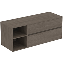 Модуль под раковину Finesse 140,2х50,5х55,8 см, открытая секция, со столешницей, темный вяз (натуральный шпон), Ideal Standard E3439UR Ideal Standard